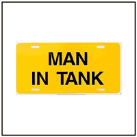 Railcar Signage - Man in Tank